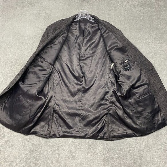 Lauren Ralph Lauren Jacket Mens 46L Gray Slim Blazer 2 Button Wool Double Vent - Picture 7 of 9